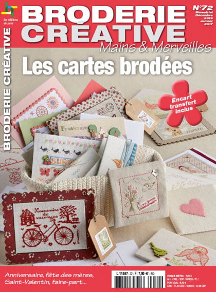 Broderie Créative 72 Les cartes brodées da Les édition de saxe