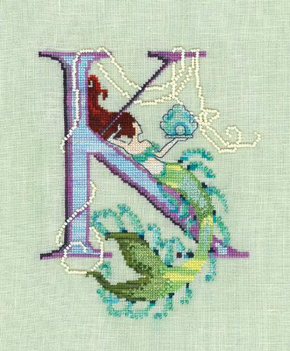 Letters From Mermaids-K da Mirabilia Design - Nora Corbett - Schemi Punto  Croce - Schemi Punto Croce - Casa Cenina