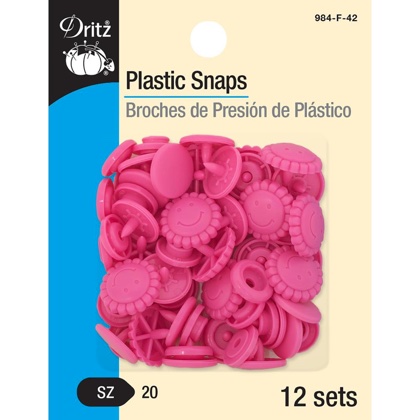 Bottoni a pressione in plastica - Fiore rosa con sorriso da Dritz - Altre  Selezioni - Charms, Perline, Bottoni - Casa Cenina
