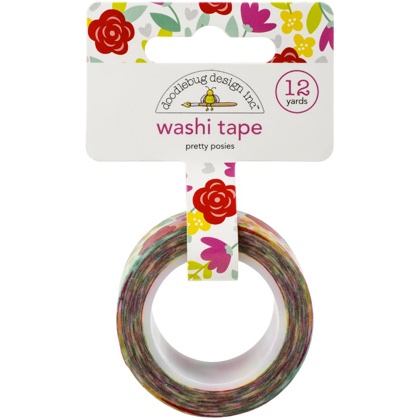 Nastro adesivo decorativo 15mm - Pretty Posies, Love Notes da Doodlebug  Design - Washi Tape - Decorazioni, Carta, Colori - Casa Cenina